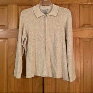 NWOT Vintage Designers Originals Studio Full Zip Sweater Size M